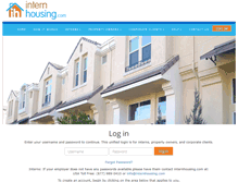 Tablet Screenshot of internhousing.com